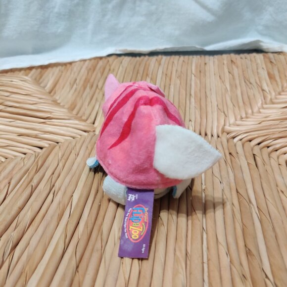 Flipazoo Cat Dog Plush Pink Striped Kitty Blue Puppy Reversible 6" Jay Play Cute - Picture 9 of 10